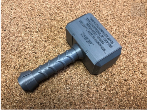 Thor's Hammer Baby Mjolnir Rattle Toy 3D Printed