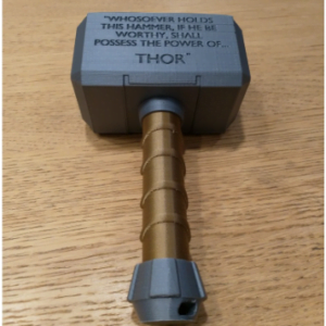 Thor's Hammer Baby Mjolnir Rattle Toy 3D Printed