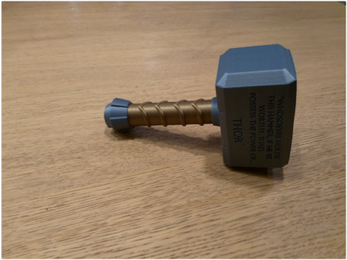 Thor's Hammer Baby Mjolnir Rattle Toy 3D Printed