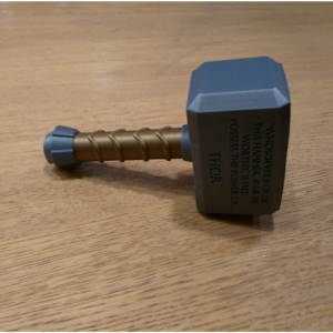 Thor's Hammer Baby Mjolnir Rattle Toy 3D Printed
