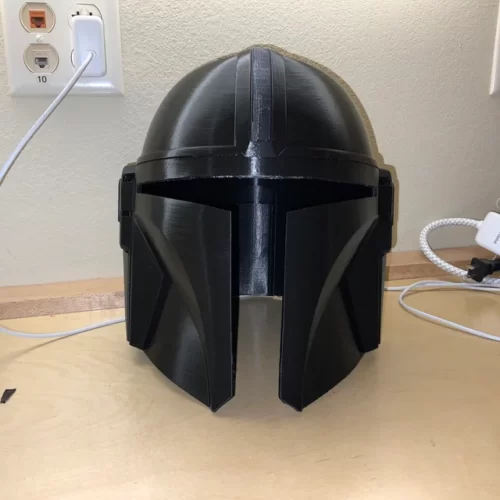 The Mandalorian Helmet 3D print raw Pre-assembled