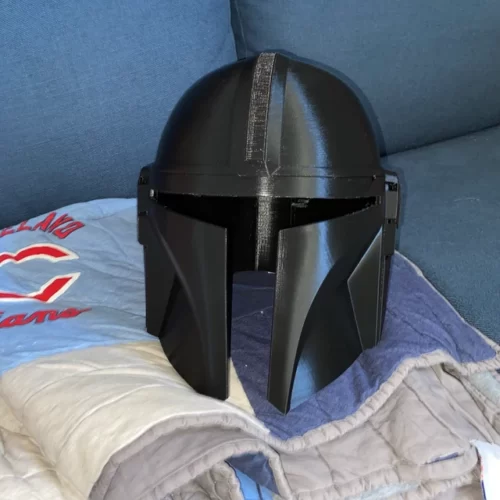 The Mandalorian Helmet 3D print raw Pre-assembled