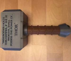 Thor's Hammer Baby Mjolnir Rattle Toy 3D Printed
