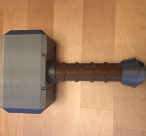 Thor's Hammer Baby Mjolnir Rattle Toy 3D Printed