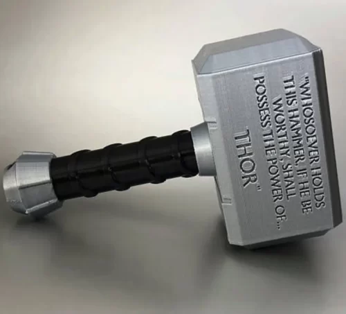 Thor's Hammer Baby Mjolnir Rattle Toy 3D Printed