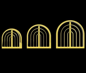 Rainbow Arch Polymer Clay Cutter Earrings Set with Multiple Size Options