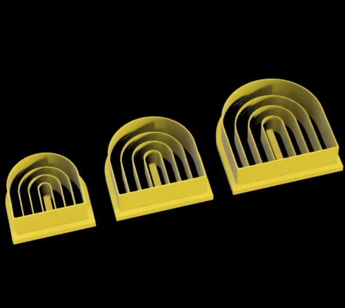 Rainbow Arch Polymer Clay Cutter Earrings Set with Multiple Size Options