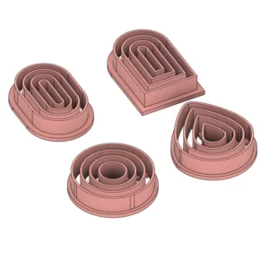 Power Set 2 Polymer Clay Cutter for Earrings