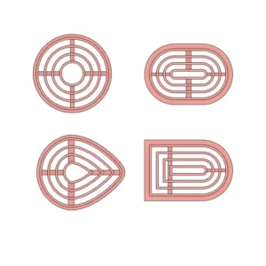 Power Set 2 Polymer Clay Cutter for Earrings