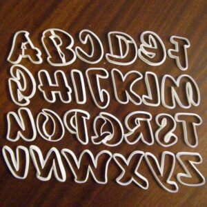 Alphabet cookie cutter 70 mm high