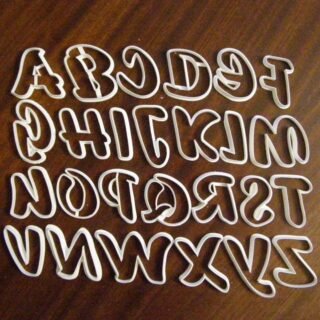 Alphabet cookie cutter 70 mm high