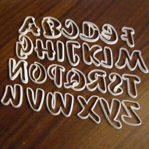 Alphabet cookie cutter 70 mm high