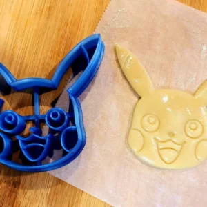 Pikachu Face Pokemon Cookie, Fondant, Playdough Cutter - 3D Printed - Food Safe Plastic - Cute