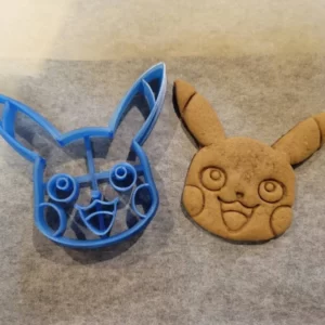 Pikachu Face Pokemon Cookie, Fondant, Playdough Cutter - 3D Printed - Food Safe Plastic - Cute