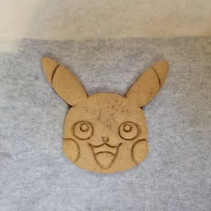 Pikachu Face Pokemon Cookie, Fondant, Playdough Cutter - 3D Printed - Food Safe Plastic - Cute