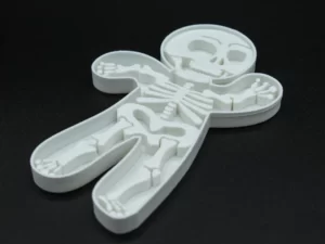 Waving Skeleton Gingerbread Cookie, Fondant, Playdough Cutter
