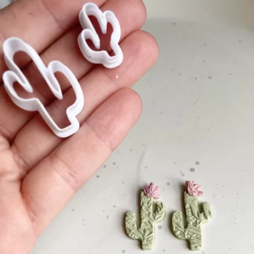 Cactus Earrings Polymer Clay Cutter, Clay Jewelry Tool