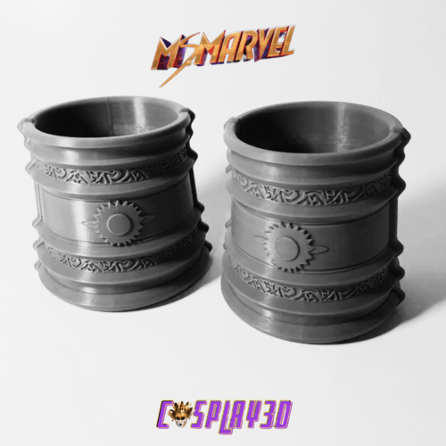 Ms Marvel Cosplay Power Gauntlet Bracelet - Raw 3D Printed - Both Hands - Set of two