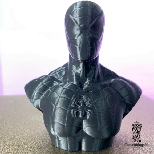 Black Spider man Suit Bust Figurine Marvel Statue Fan Art || 3D Printed