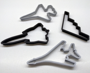 Jet Airplane Cookie, Fondant, Playdough Cutter | SR71 Blackbird, F16 Falcon, B1 Lancer, B2 Sprit