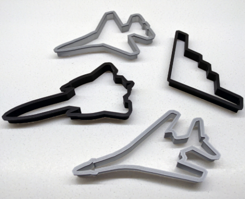 Jet Airplane Cookie, Fondant, Playdough Cutter | SR71 Blackbird, F16 Falcon, B1 Lancer, B2 Sprit