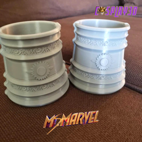 Ms Marvel Cosplay Power Gauntlet Bracelet - Raw 3D Printed - Both Hands - Set of two