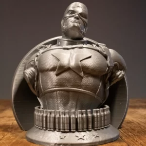 Captain America Bust Steve Rogers Figurine Marvel 3D Printed Gift Sculpture