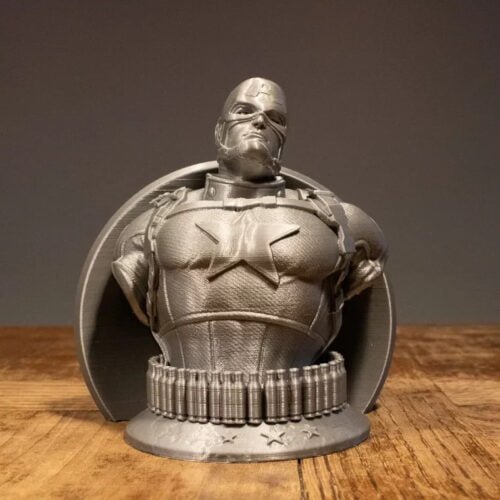 Captain America Bust Steve Rogers Figurine Marvel 3D Printed Gift Sculpture