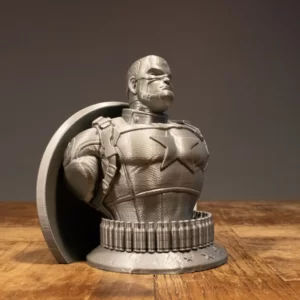 Captain America Bust Steve Rogers Figurine Marvel 3D Printed Gift Sculpture