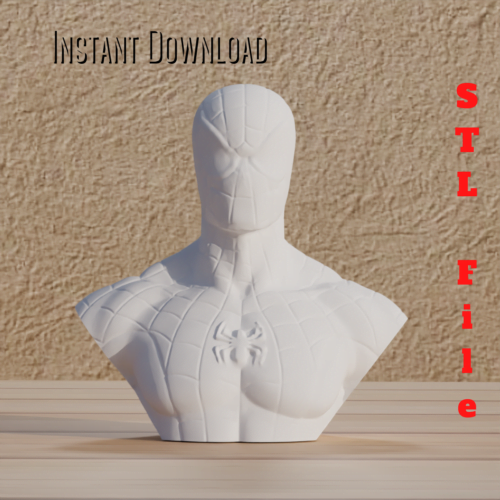 Spiderman Bust in STL Digital Format File Only | Digital Download