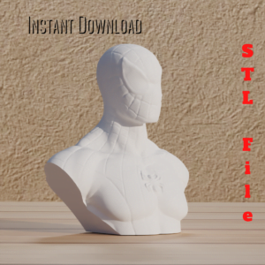 Spiderman Bust in STL Digital Format File Only | Digital Download