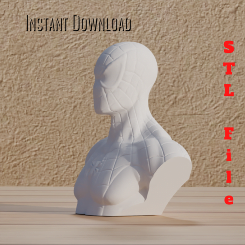 Spiderman Bust in STL Digital Format File Only | Digital Download