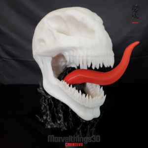 Venom Skull on Symbiote base with Tongue Display