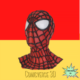 Peter Parker Spiderman Head 3D Printed Bust
