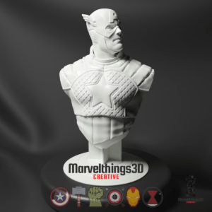 Marvel's Captain America Handmade Bust Figurine Statue || 3D Printed