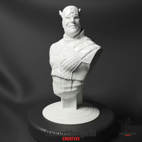 Marvel's Captain America Handmade Bust Figurine Statue || 3D Printed