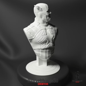 Marvel's Captain America Handmade Bust Figurine Statue || 3D Printed