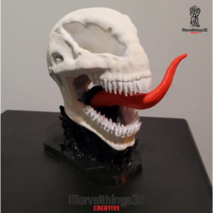 Venom Skull on Symbiote base with Tongue Display