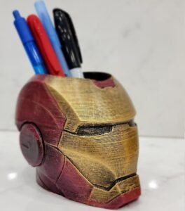 Iron Man Helmet Pen, Pencil & Brush Holder Office Organizer Tony Stark Disney Marvel Christmas Gift