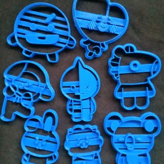 KPOP BTS BT21 COOKIE CUTTER FULL SET 8 UNITS