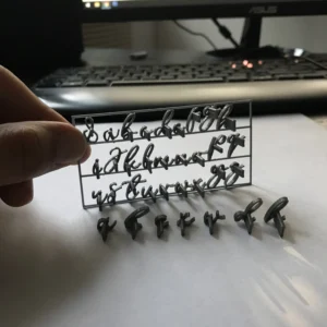 Small Alphabet Letters Handwritten Stamp Shape Embrosser Design Polymer Clay Cutter Stamp I Diycutters for Polymer Clay Tool Jewelry Making