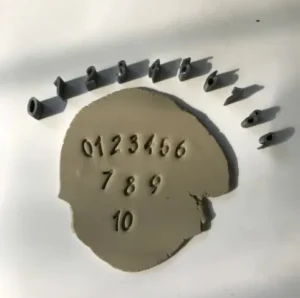 Handwritten Number Stamp Shape Embrosser Design Polymer Clay Cutter Stamp I Diycutters for Polymer Clay Tool Jewelry Making