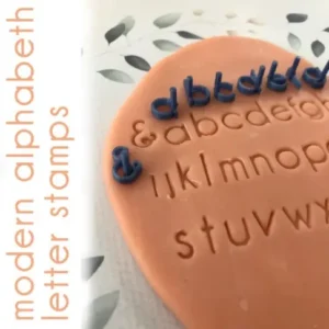 Modern Alphabet Letters Handwritten Stamp Shape Embrosser Design Polymer Clay Cutter Stamp I Diycutters for Polymer Clay Tool Jewelry Making