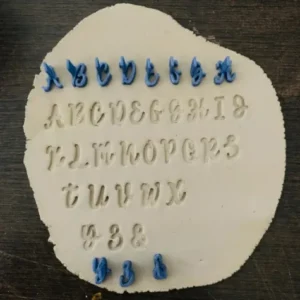 Capital Alphabet Letters Handwritten Stamp Shape Embrosser Design Polymer Clay Cutter Stamp I Diycutters for Polymer Clay Tool Jewelry Making