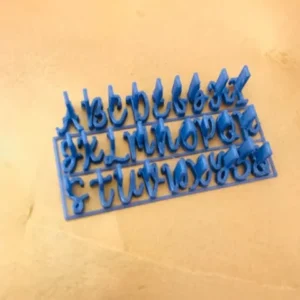 Capital Alphabet Letters Handwritten Stamp Shape Embrosser Design Polymer Clay Cutter Stamp I Diycutters for Polymer Clay Tool Jewelry Making