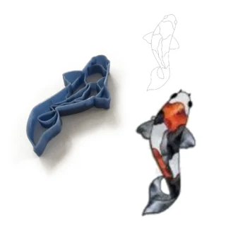 Koi Fish Earring Design Polymer Clay Cutter Stamp I Diycutters for Polymer Clay Tool Jewelry Making