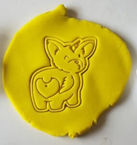 Angel Unicorn Doge Back Cutter For Clay, Fondant, Cookie