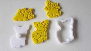 Angel Unicorn Doge Back Cutter For Clay, Fondant, Cookie