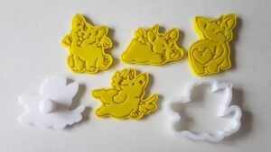 Angel Unicorn Doge Flying Cutter For Clay, Fondant, Cookie