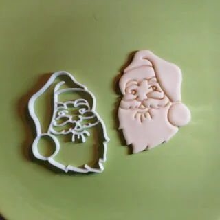 Christmas Santa Cookie, Fondant, Clay Cutter